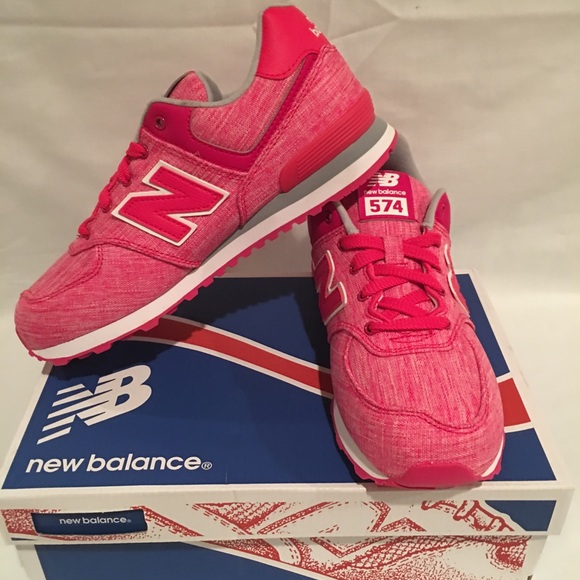 NEW NEW BALANCE 574 GIRLS KIDS SIZE 3 PINK - Picture 5 of 8
